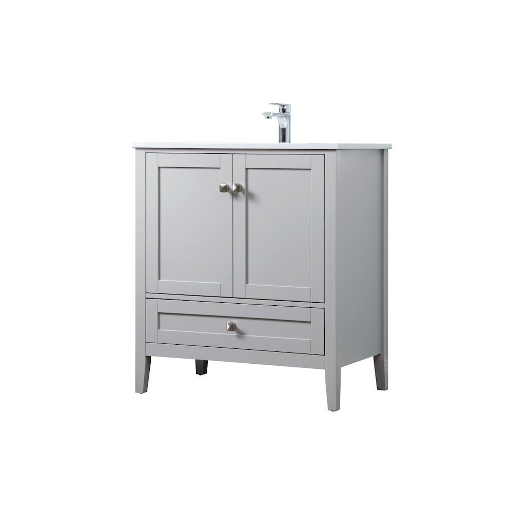 30 Inch SIngle Bathroom Vanity In Grey