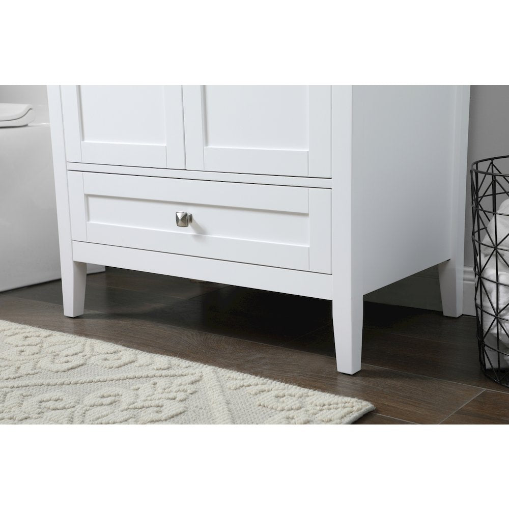 30 Inch SIngle Bathroom Vanity In White