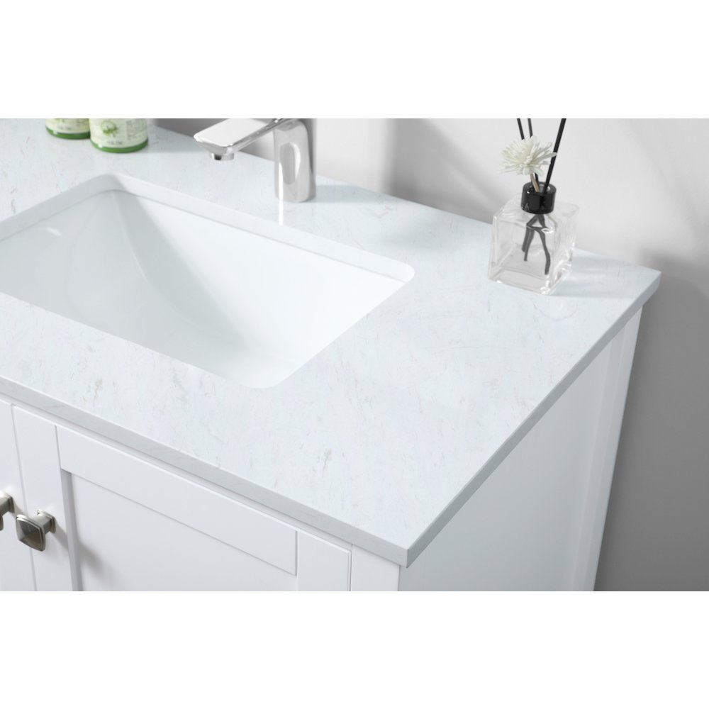 30 Inch SIngle Bathroom Vanity In White