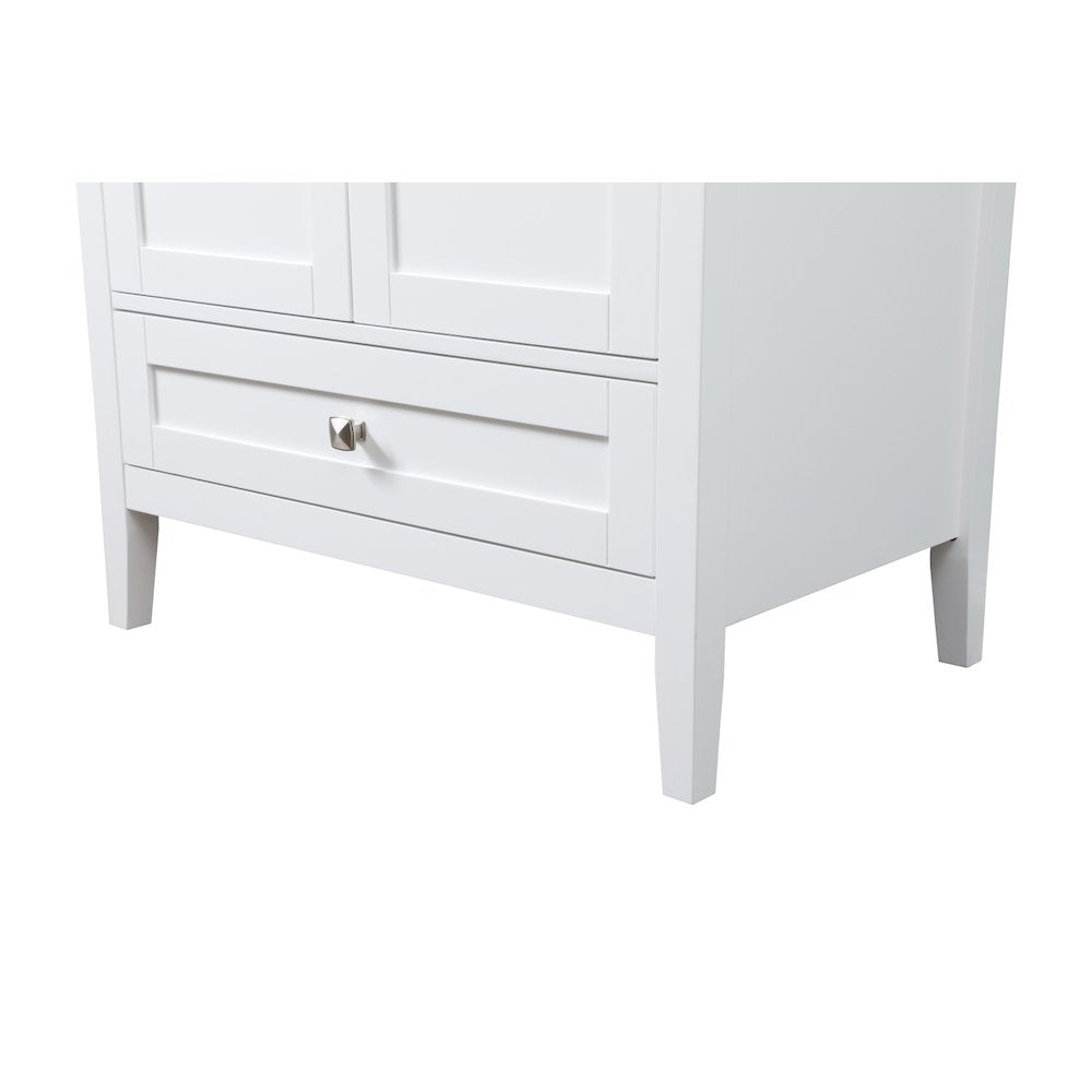 30 Inch SIngle Bathroom Vanity In White