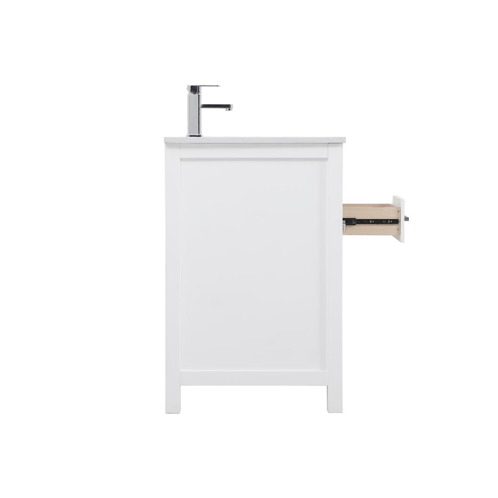 42 Inch Single Bathroom Vanity In White