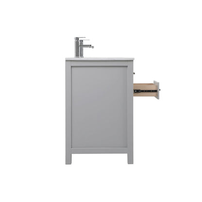 54 Inch Double Bathroom Vanity In Grey
