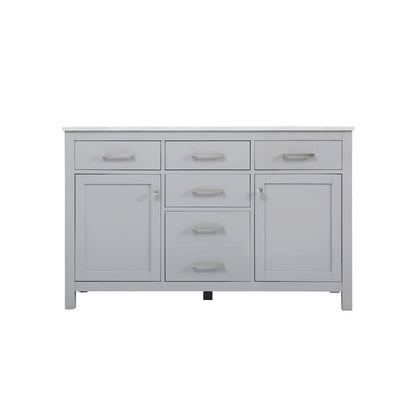 54 Inch Double Bathroom Vanity In Grey