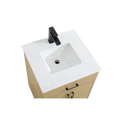 Chandler 20 Inch Single Bathroom Vanity In Honey Brown