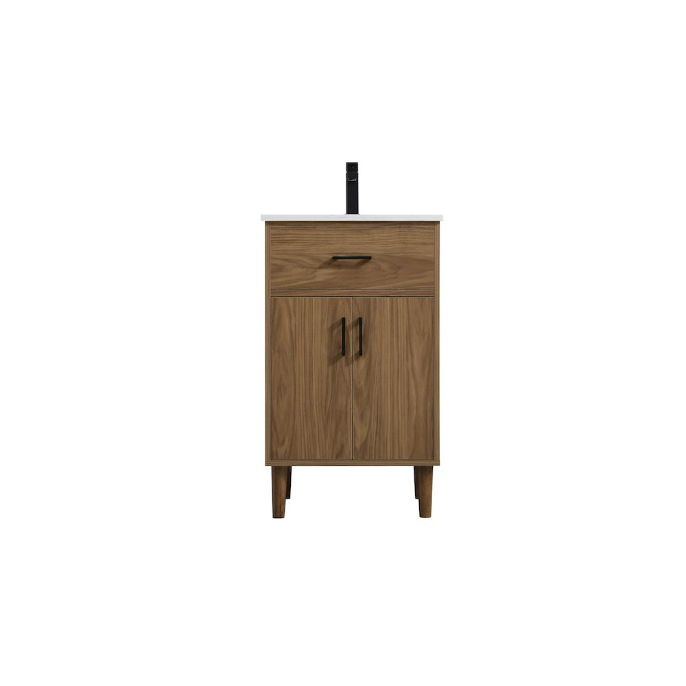 Chandler 20 Inch Single Bathroom Vanity In Walnut Brown