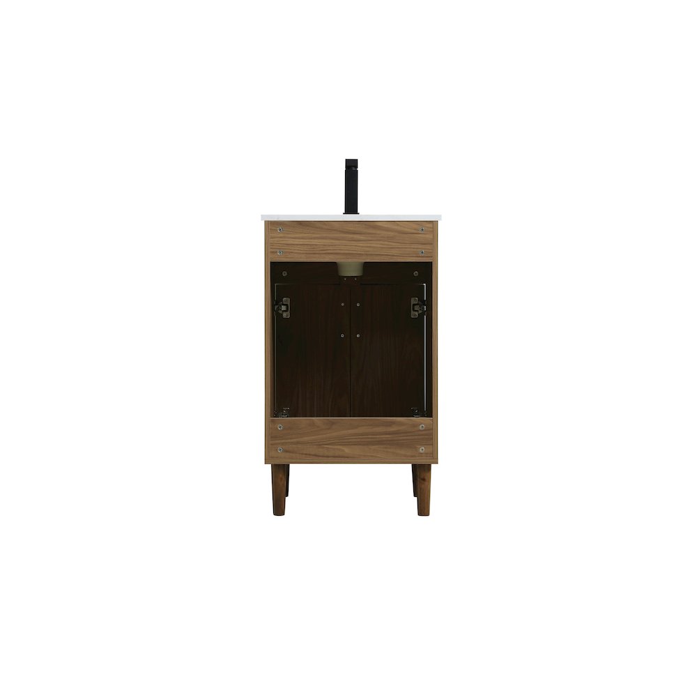 Chandler 20 Inch Single Bathroom Vanity In Walnut Brown