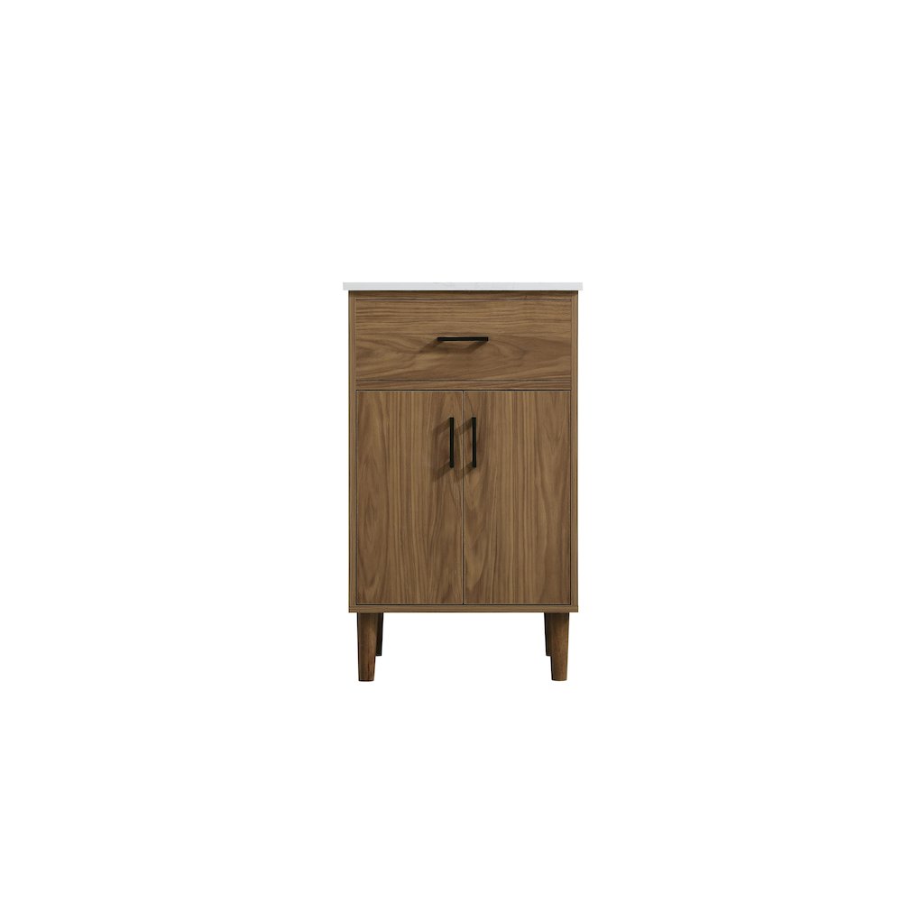 Chandler 20 Inch Single Bathroom Vanity In Walnut Brown