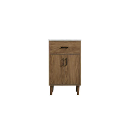 Chandler 20 Inch Single Bathroom Vanity In Walnut Brown