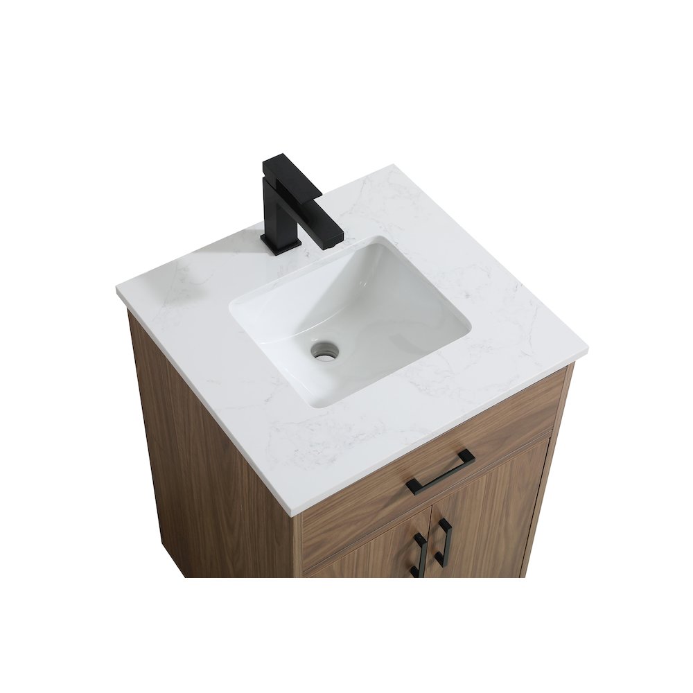Chandler 20 Inch Single Bathroom Vanity In Walnut Brown