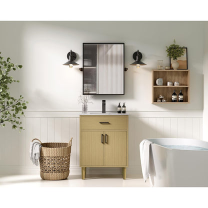 Chandler 24 Inch Single Bathroom Vanity In Honey Brown