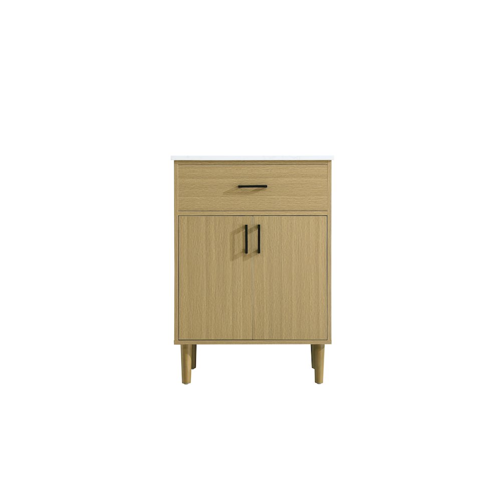 Chandler 24 Inch Single Bathroom Vanity In Honey Brown