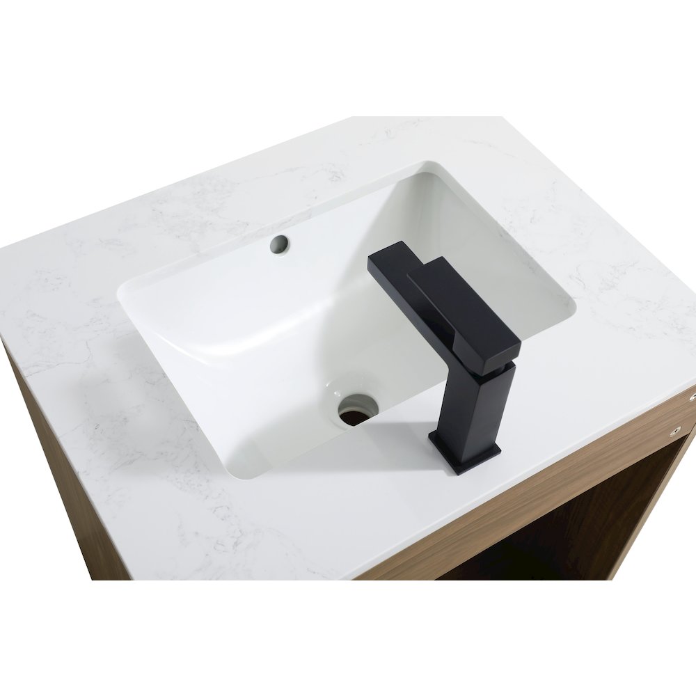 Chandler 24 Inch Single Bathroom Vanity In Walnut Brown
