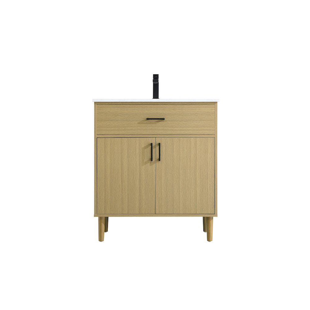 Chandler 30 Inch Single Bathroom Vanity In Honey Brown