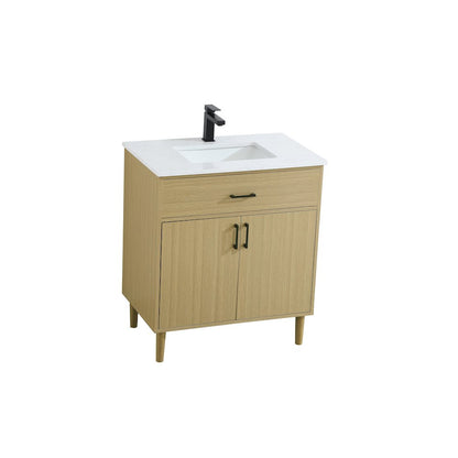 Chandler 30 Inch Single Bathroom Vanity In Honey Brown