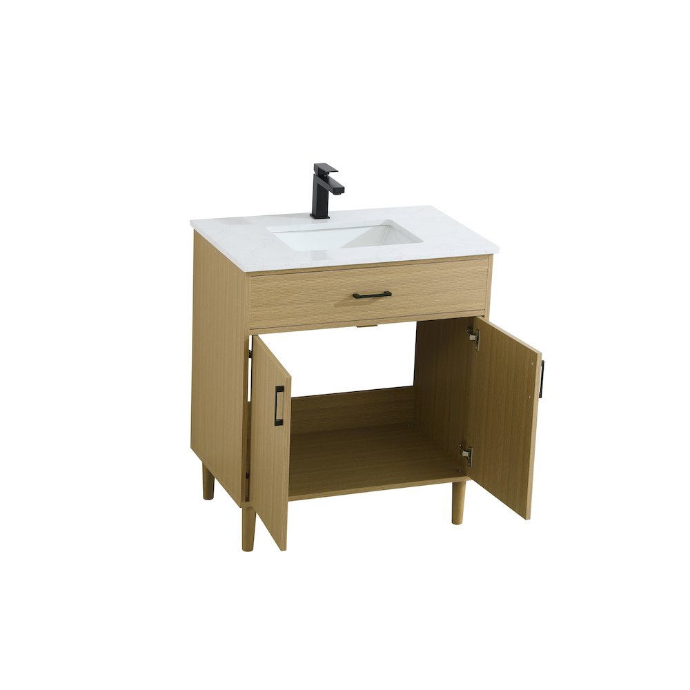 Chandler 30 Inch Single Bathroom Vanity In Honey Brown