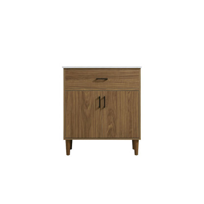 Chandler 30 Inch Single Bathroom Vanity In Walnut Brown