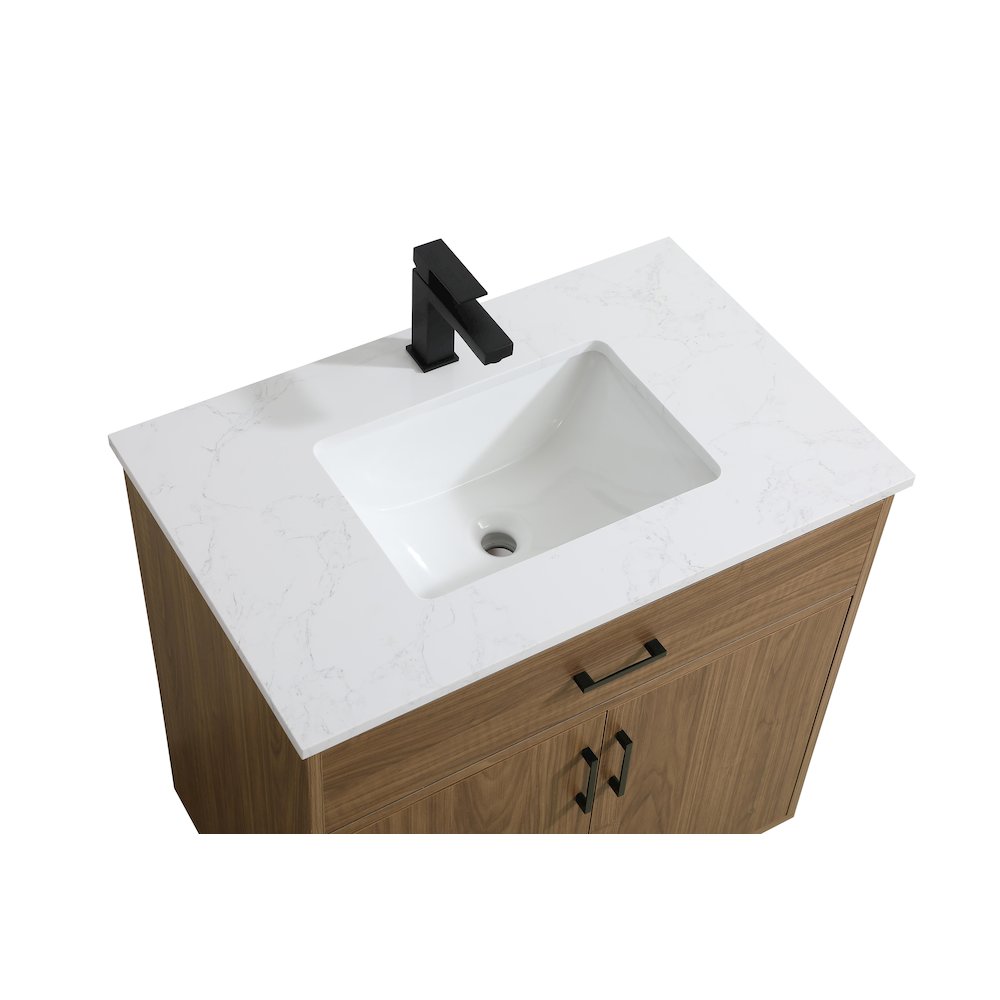 Chandler 30 Inch Single Bathroom Vanity In Walnut Brown