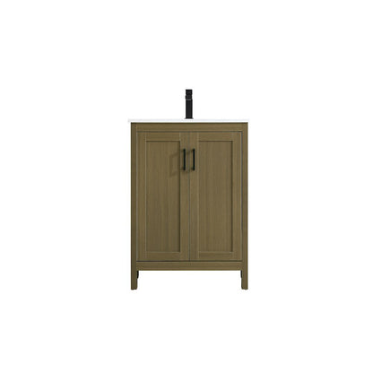 Finnley 24 Inch Single Bathroom Vanity In Chestnut Brown