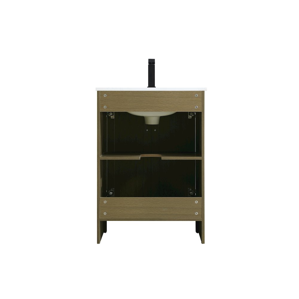 Finnley 24 Inch Single Bathroom Vanity In Chestnut Brown