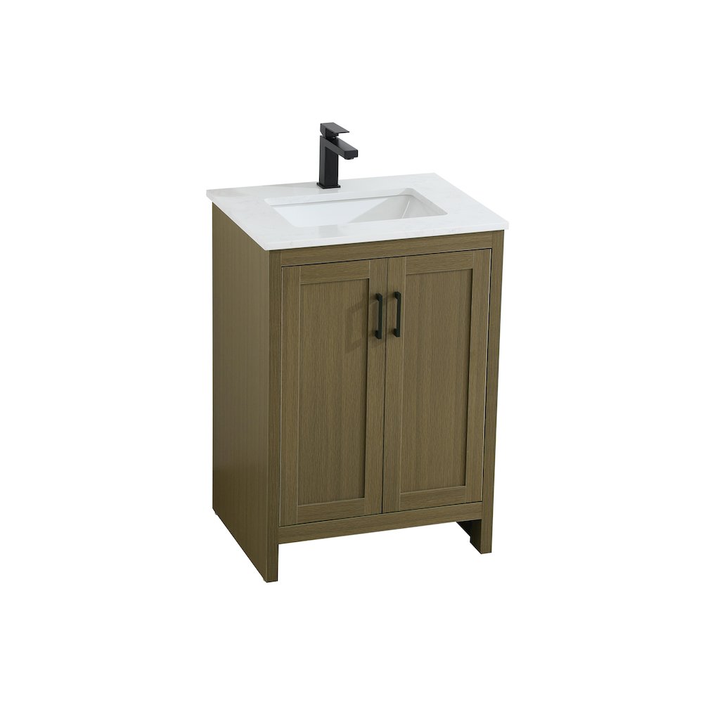 Finnley 24 Inch Single Bathroom Vanity In Chestnut Brown