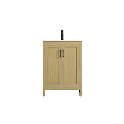 Finnley 24 Inch Single Bathroom Vanity In Honey Brown