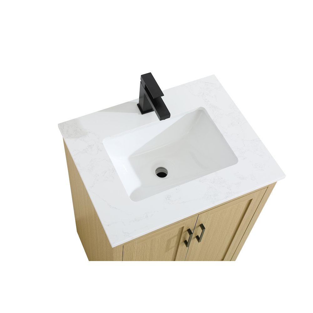 Finnley 24 Inch Single Bathroom Vanity In Honey Brown