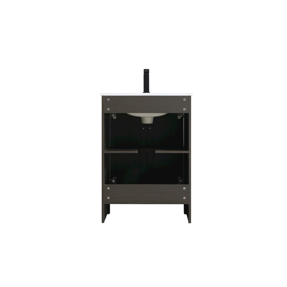 Finnley 24 Inch Single Bathroom Vanity In Mocha Brown
