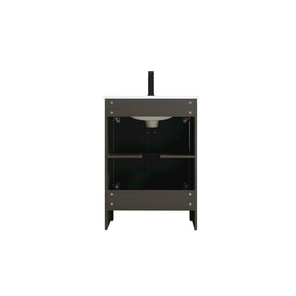 Finnley 24 Inch Single Bathroom Vanity In Mocha Brown