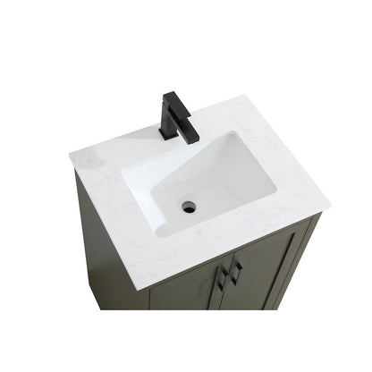 Finnley 24 Inch Single Bathroom Vanity In Mocha Brown