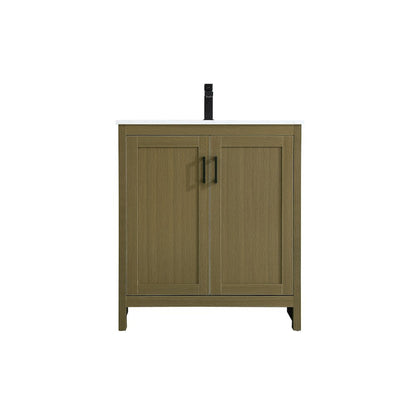 Finnley 30 Inch Single Bathroom Vanity In Chestnut Brown