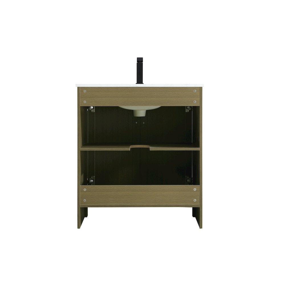 Finnley 30 Inch Single Bathroom Vanity In Chestnut Brown