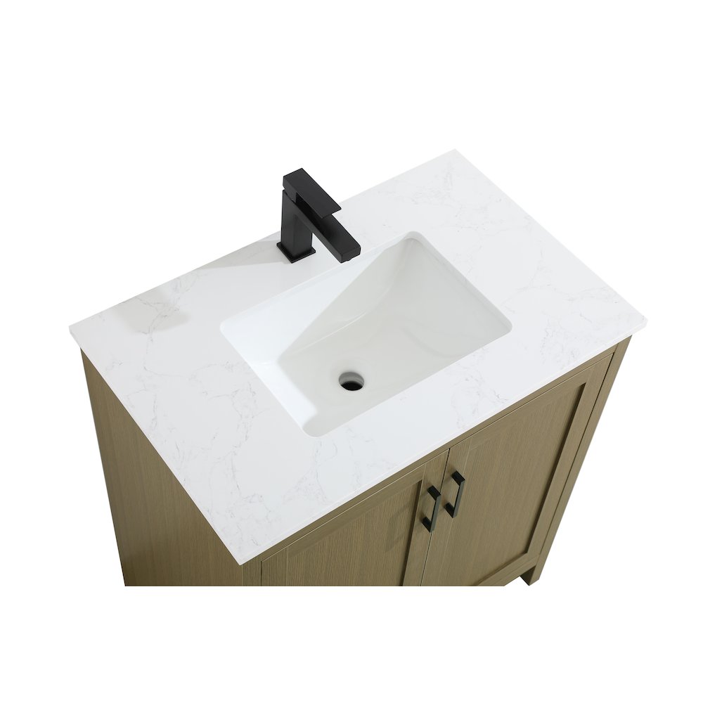 Finnley 30 Inch Single Bathroom Vanity In Chestnut Brown