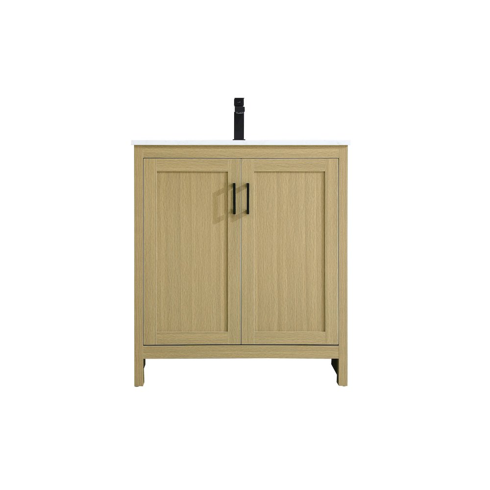 Finnley 30 Inch Single Bathroom Vanity In Honey Brown
