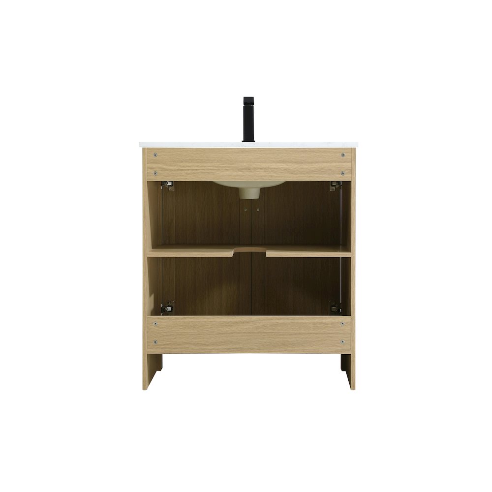 Finnley 30 Inch Single Bathroom Vanity In Honey Brown