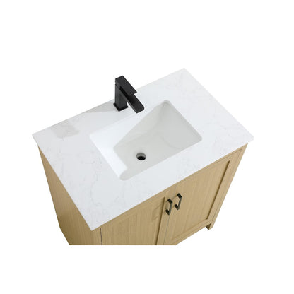 Finnley 30 Inch Single Bathroom Vanity In Honey Brown