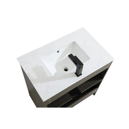 Finnley 30 Inch Single Bathroom Vanity In Mocha Brown