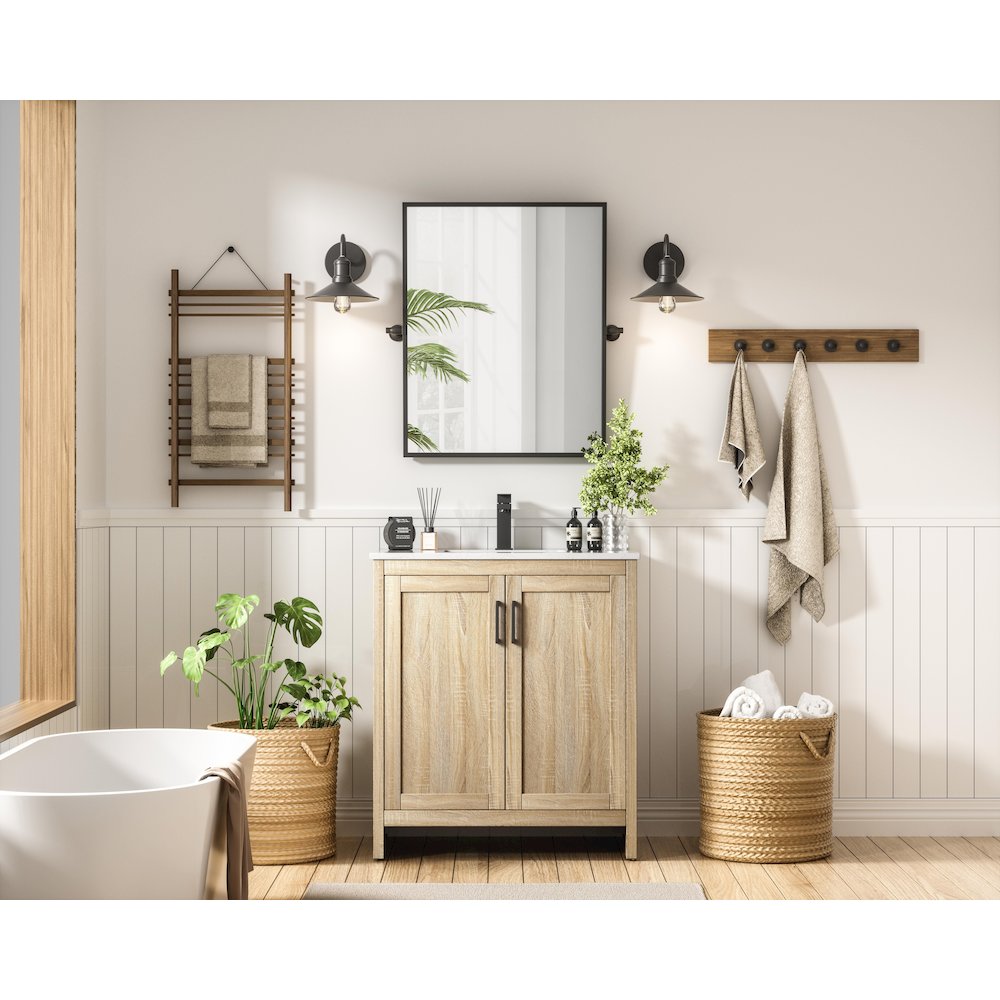 Finnley 30 Inch Single Bathroom Vanity In Mango Wood
