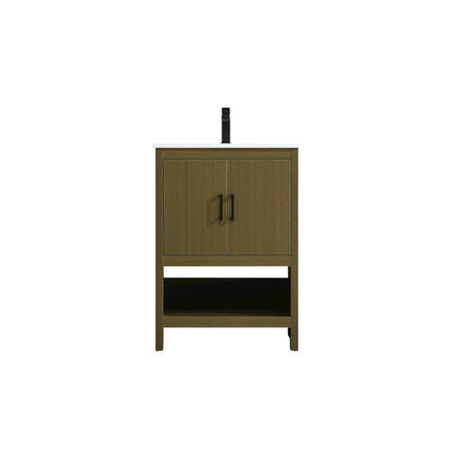 Ira 24 Inch Single Bathroom Vanity In Chestnut Brown