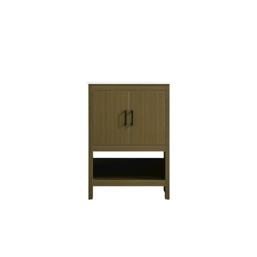 Ira 24 Inch Single Bathroom Vanity In Chestnut Brown