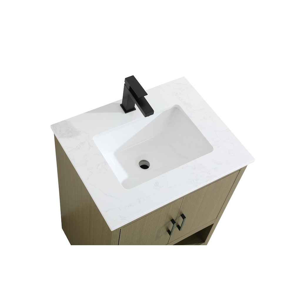 Ira 24 Inch Single Bathroom Vanity In Chestnut Brown