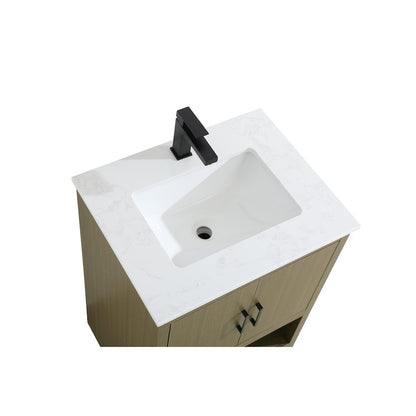 Ira 24 Inch Single Bathroom Vanity In Chestnut Brown