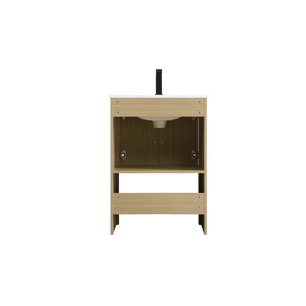 Ira 24 Inch Single Bathroom Vanity In Honey Brown