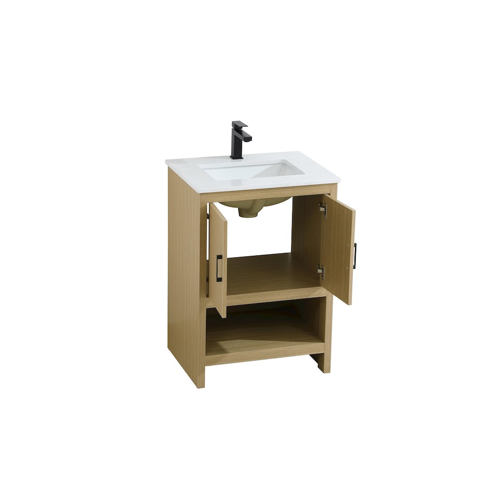 Ira 24 Inch Single Bathroom Vanity In Honey Brown
