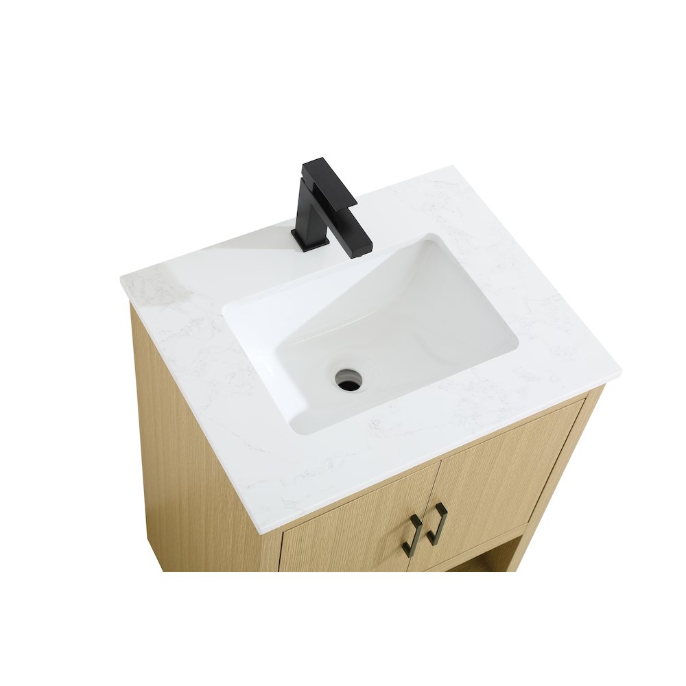Ira 24 Inch Single Bathroom Vanity In Honey Brown