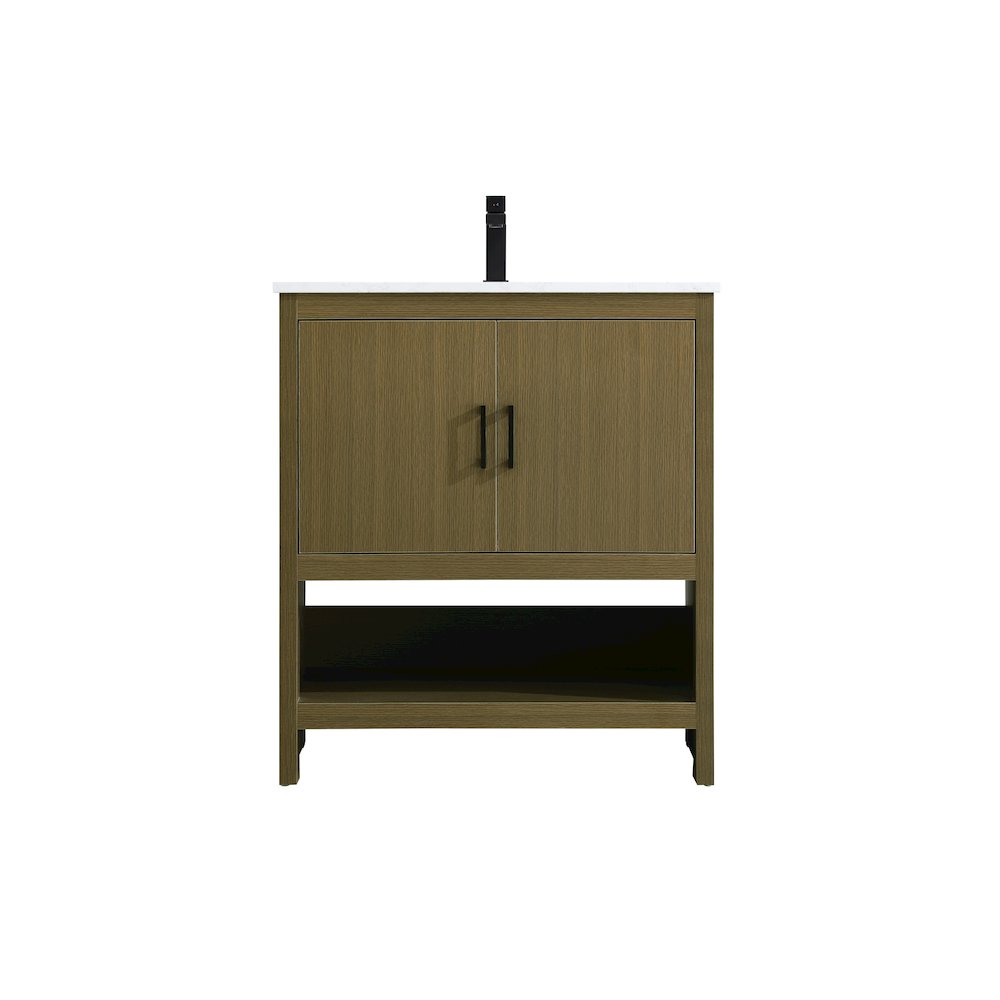 Ira 30 Inch Single Bathroom Vanity In Chestnut Brown