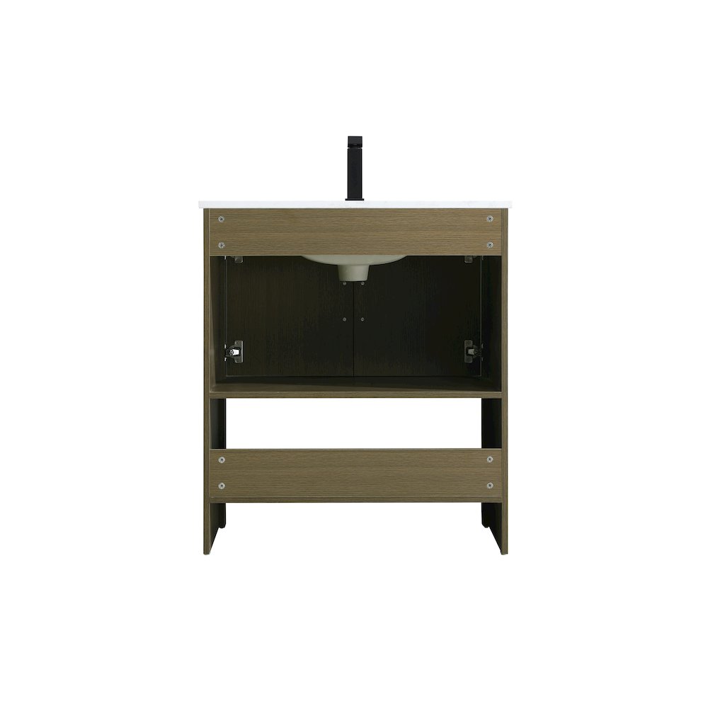 Ira 30 Inch Single Bathroom Vanity In Chestnut Brown