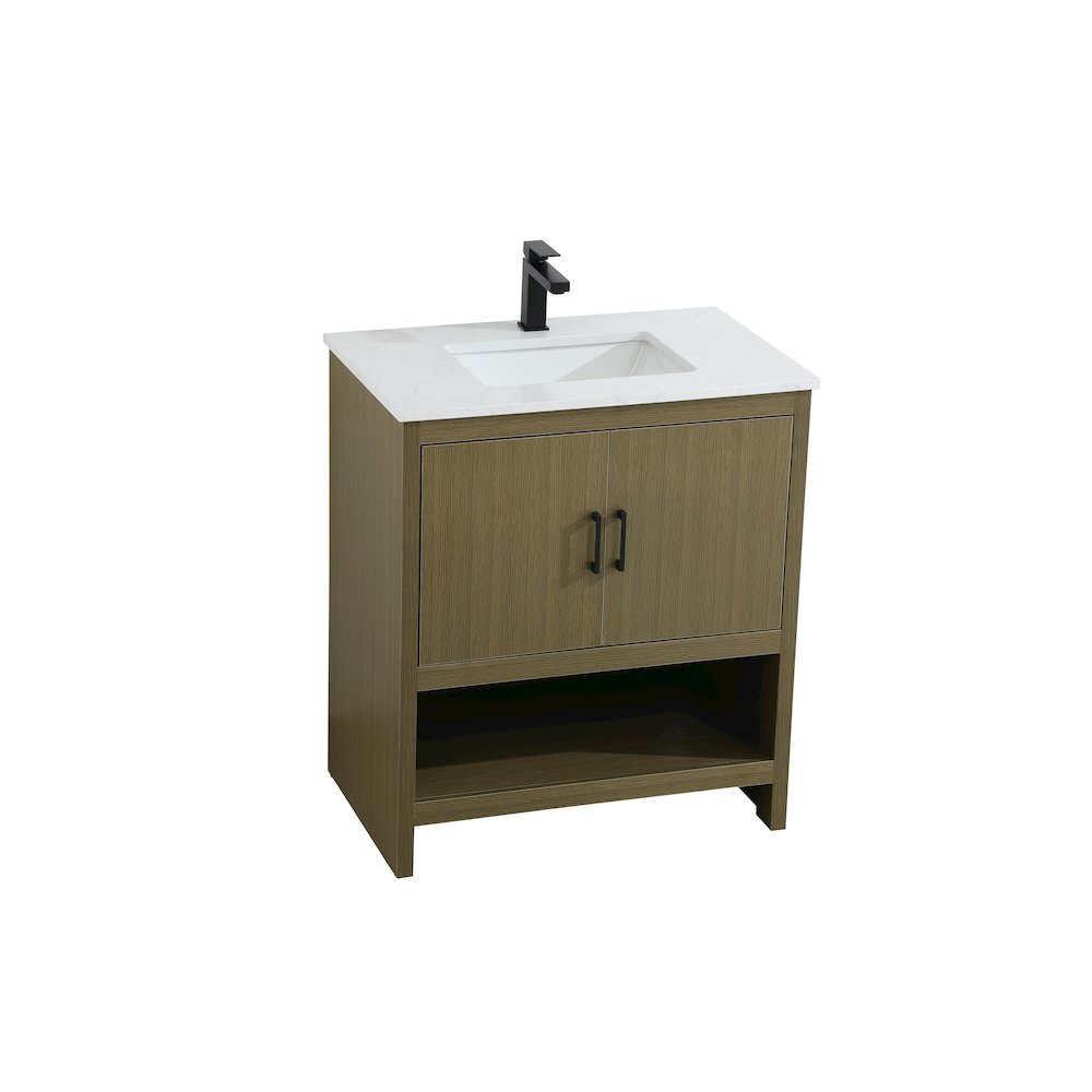 Ira 30 Inch Single Bathroom Vanity In Chestnut Brown