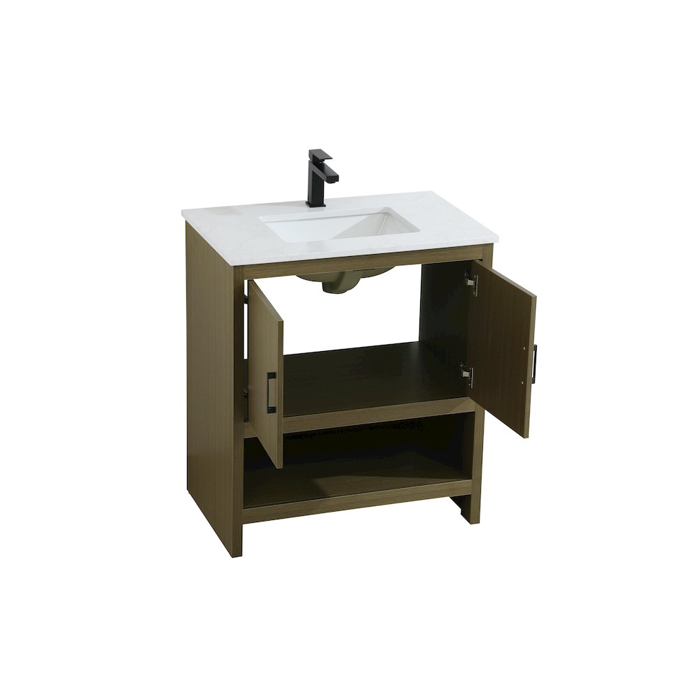 Ira 30 Inch Single Bathroom Vanity In Chestnut Brown