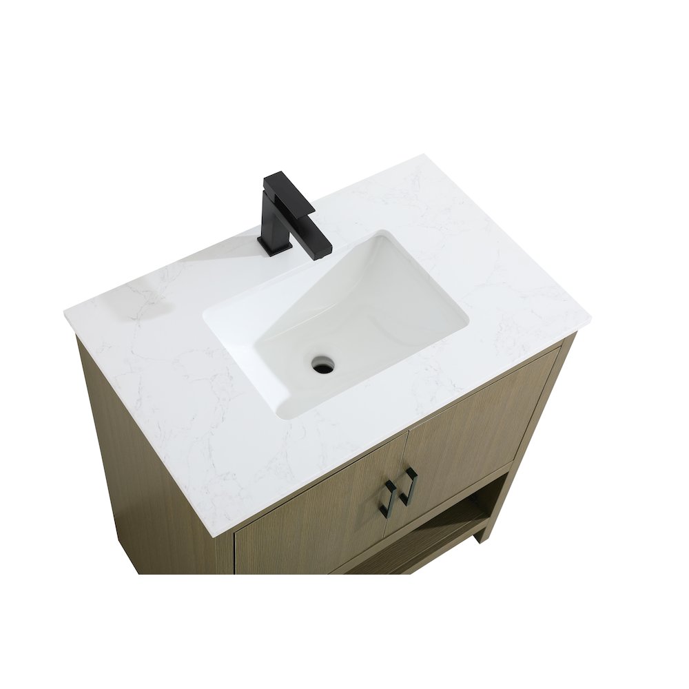 Ira 30 Inch Single Bathroom Vanity In Chestnut Brown