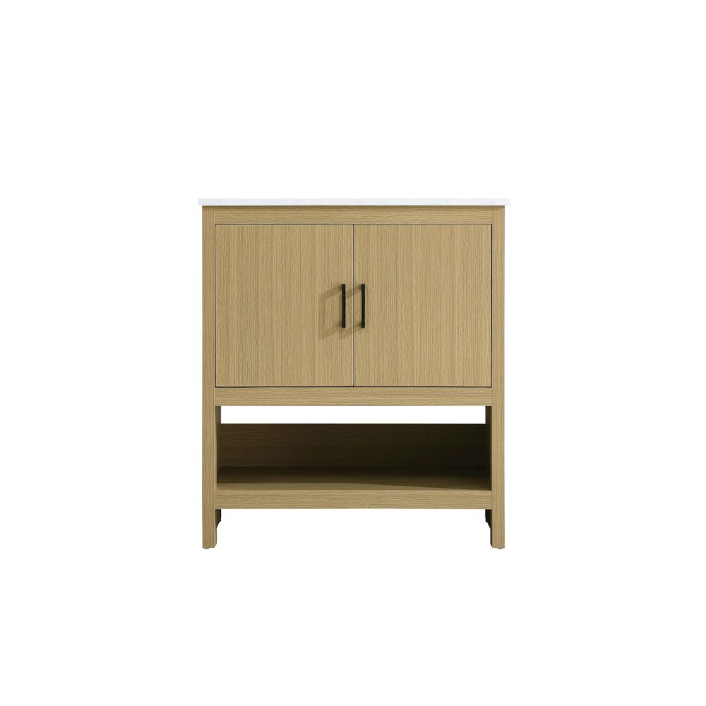Ira 30 Inch Single Bathroom Vanity In Honey Brown
